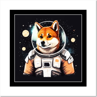 Shiba Inu Dog, Astronaut, Funny Dog Lover Posters and Art